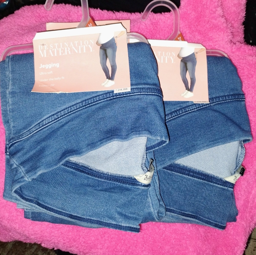 Destination Maternity Jean Like Jeggings NEW SIZE M New